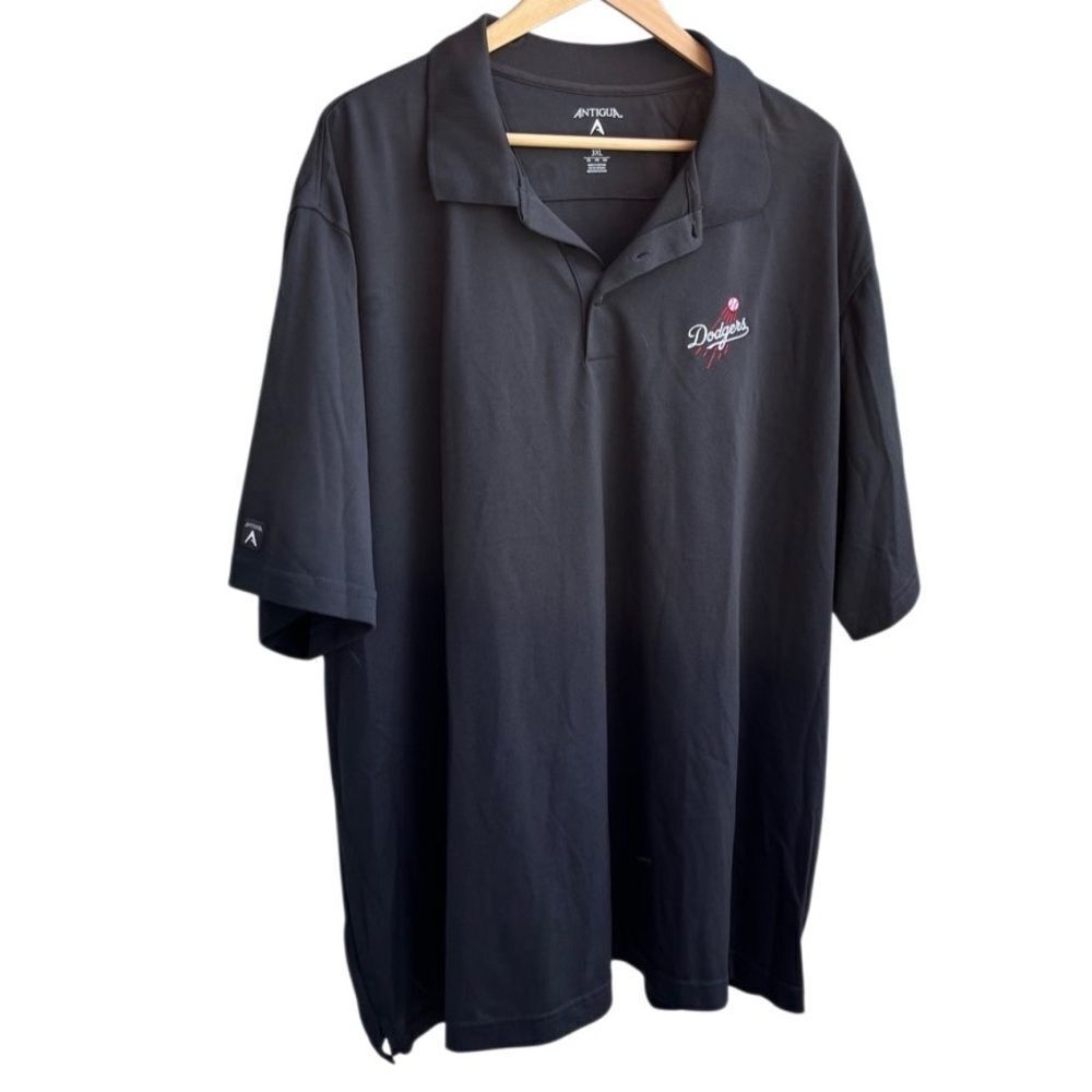 Antigua Dodgers Black Polo Shirt Men’s | MLB Licensed